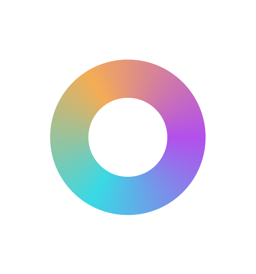Tintscope circle of a colored gradient